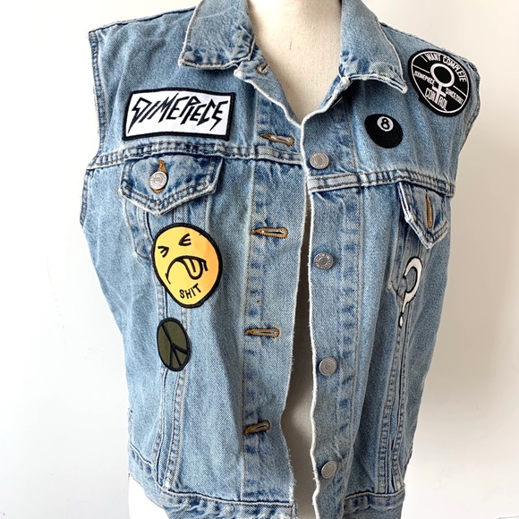 VINTAGE SLEEVELESS LEVIS JEAN JACKET - Picture 6 of 7